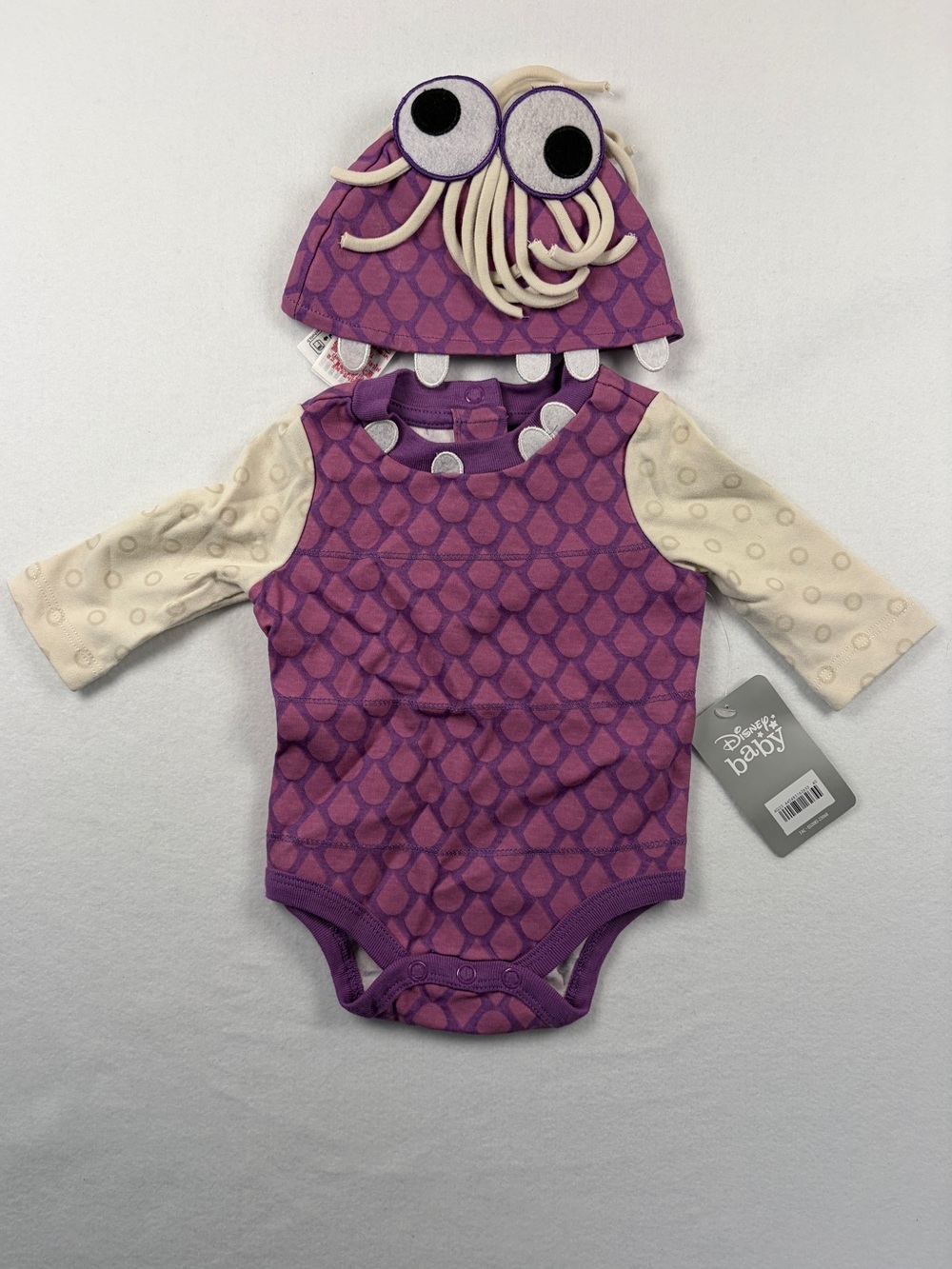 NWT Disney Baby Monsters Inc Boo Costume Park Outfit Onesie and Hat 0-3 Months